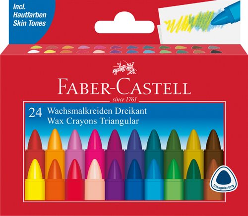 Faber Castell Farvet Kridt, 24 stk.